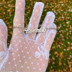 NEW Dolls Kill Aquarius Zodiac Necklace birthday Gift Silver jewelry dollskill